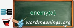 WordMeaning blackboard for enemy(a)